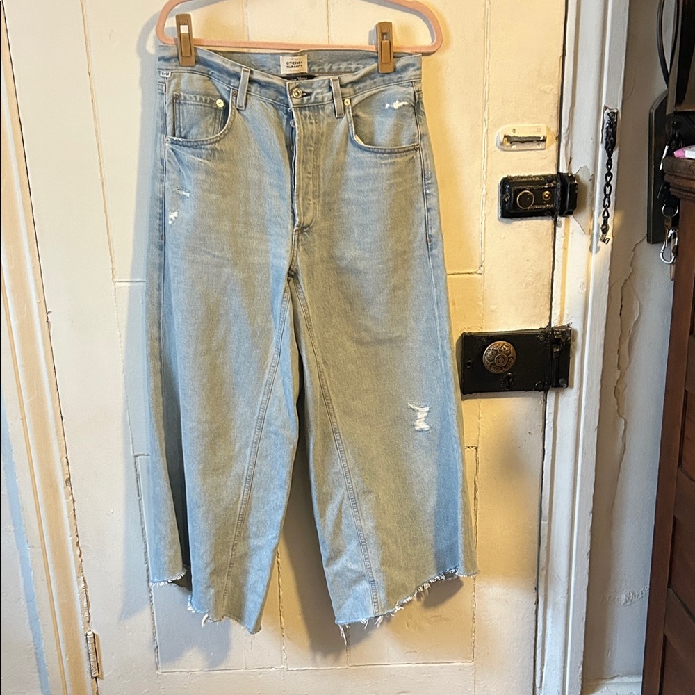 Citizens Of Humanity Light Blue Cropped Jeans